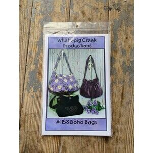 5/$25 Boho Bags Purse Sewing Pattern Includes 2 Sizes Whistlepig Creek #1158